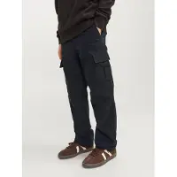 Jack & Jones Junior Broek 'JPSTKane JJBarkley' zwart / offwhite