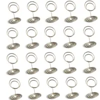 INF 50mm Pauw Ronde Memo Clip Houder - 20 Stuks, Metalen Tafelblad Kaart Display Silver