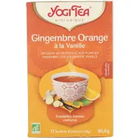 Yogi tea 3x Biologische Thee Ginger Orange Vanilla 17 stuks