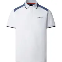Hackett Heren HS Colour Block poloshirt wit (S), Casual, Katoen, Korte mouwen HM5600123