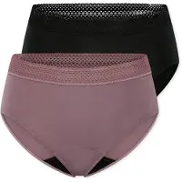 Schiesser Slip ' Care ' lila / zwart