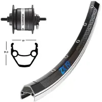 Exal Zx19 Dynamo Shimano Dh3n31 26´´ Voorwiel