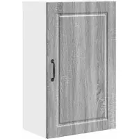 vidaXL Wandkast PORTO Grijs Sonoma 50 x 31 x 80 cm Bewerkt hout