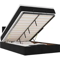 vidaXL Ottoman bed met matras 120x200cm fluweel zwart