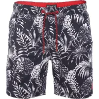 Riverso Heren Short RIVKai bequem Zwart XXL Volwassenen Zwemshort met Print met Elastische Band