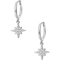 Hey Happiness Oorbellen 'Nordstern' zilver