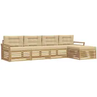 Syfax Buiten bankenset 5 pcs Wit en Beige