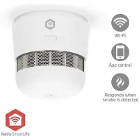Nedis SmartLife Rookmelder | Zigbee 3.0 | Batterij Gevoed | Levenscyclus sensor: 10 Jaar | EN 14604 | Max. batterijduur: 36 Maanden | 85 dB | Wit | 1 Stuks