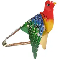 Goki speelgoed zangvogel kleurrijk met mechanisch geluid en vleugels.