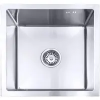 Lendo Online Spoelbak voor keuken 440x440x200mm (44x44x20cm) RVS - Roestvrij staal - Wasbak met waterafvoersysteem - Gootsteen + bevestigingshaken Binnenmaat: 39x39cm