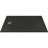 Vente-unique Douchebak in hars om te plaatsen of in te bouwen - Wit - 120 x 80 cm - Snijdbaar - MIRNOSA