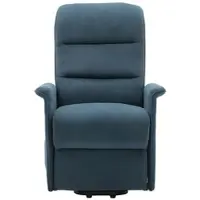 Vente-Unique.nl Elektrische relaxfauteuil van stof CAPUCINE - Blauw
