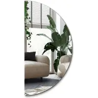 Wallfluent Wandspiegel - Spiegel Halfrond - 30 cm x 60 cm - Halfcirkel Spiegel - Halve Maan Spiegel - Stijlvolle Spiegel - Halfronde Wandspiegel - Woonkamer Spiegel - Luxe Spiegel - Half Ronde Spiegel