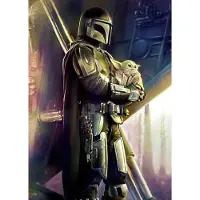Overig Mandalorian Fotobehang Savior - Meerkleurig - 2,80m X 200cm