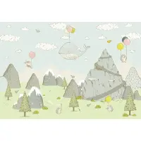 Overig Fotobehang Mountain Traveler - Meerkleurig - 2,80m X 400cm