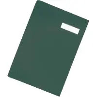 Pagna vloeiboek, 20 waaiers, karton/linnen stoffering, groen