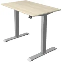 Kerkmann Büromöbelfabrik Move 1 Zit-sta-bureau Rechthoekig Ahorn T-Voet 1.000 (B) x 600 (D) x 1.230 (H) mm Melamine, staal