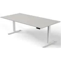 Kerkmann Move 3 Zit-sta-bureau Rechthoekig Lichtgrijs T-Voet 2,000 (B) x 1.000 (D) x 1.200 (H) mm Hout