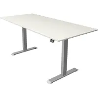 Kerkmann Büromöbelfabrik Move 1 Zit-sta-bureau Rechthoekig Wit T-Voet 1.800 (B) x 800 (D) x 1.230 (H) mm Melamine, staal