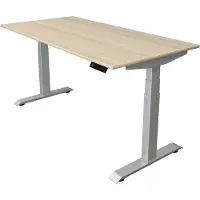 Kerkmann Move4 Elektrisch hoogteverstelbaar Zit-sta-bureau Esdoorn T-voet 1600 (B) x 800 (D) x 1290 (H) mm Hout, Metaal