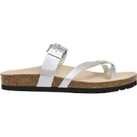 Pepe Jeans Dames Zilveren Oban Cool Sandalen (40), Plat, 1 tot 3 cm, Geen, Casual PLS800001
