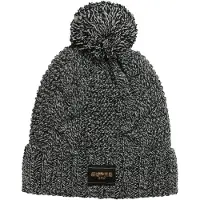 Superdry Kabelgebreide Beanie Zwart Grootte: 1SIZE