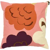 Marimekko Kukasta Kukkaan kussensloop Pink-off white-plum-terracotta, 50x50 cm