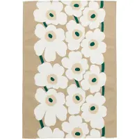 Marimekko Unikko keukendoek 47x70 cm Sand-white-hay-emerald