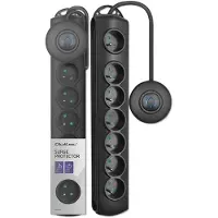 Qoltec 50171 surge protector Black 7 AC outlet(s)