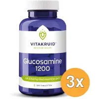 Vitakruid 3x Glucosamine Sulfaat 2 KCI 1200mg (120 tabletten)