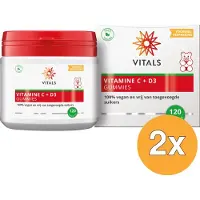 Vitals 2x Vitamine C + D3 Gummies (120 gummies)