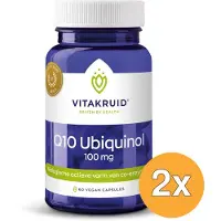 Vitakruid 2x Co-Enzym Q10 Ubiquinol Actieve Vorm Kaneka 100 mg (60 vega capsules)