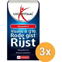 Lucovitaal 3x Rode Gist Rijst + Visolie & Q10 (63 capsules)