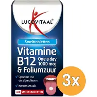 Lucovitaal 3x B12 & Foliumzuur (60 smelttabletten)