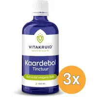 Vitakruid 3x Kaardebol Wortel Tinctuur Extractie volgens HAB (100 ml)