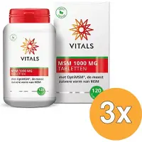 Vitals 3x MSM zwavel 1000 mg (120 tabletten)