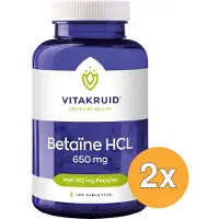 Vitakruid 2x Betaïne HCL 650 mg (120 tabletten)