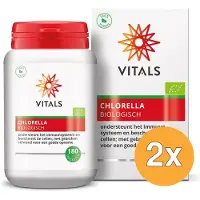 Vitals 2x Chlorella Biologisch (180 tabletten)