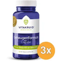 Vitakruid 3x Geheugenformule Bacopa Monnieri Citicoline OPC (60 vega capsules)