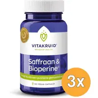 Vitakruid 3x Saffraan 28 mg (Affron) & Bioperine (60 vega capsules)