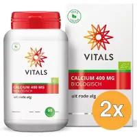 Vitals 2x Calcium 400 mg Biologisch (60 capsules)