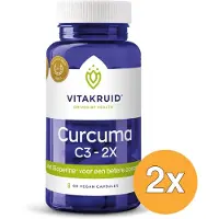 Vitakruid 2x Curcuma C3-2X (95% Curcuminoïden) met Bioperine (60 vega capsules)