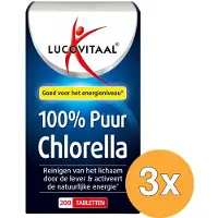 Lucovitaal 3x Chlorella 100% Puur (200 tabletten)