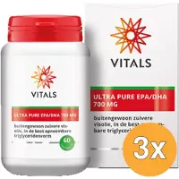Vitals 3x Ultra Pure EPA/DHA 700 mg (60 softgels)
