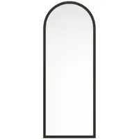 OZAIA Grote boogvormige spiegel van paulowniahout - L65 x H170 cm - Zwart - SHANGI
