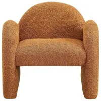 Vente-unique Kinderfauteuil in terracotta boucléstof MOSALO