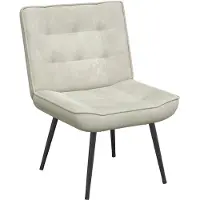 vidaXL Relaxstoel 64x74x84 cm fluweel crèmekleurig