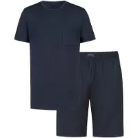 Mey Pyjama kort 'Jefferson' donkerblauw