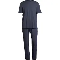 Schiesser Pyjama kort 'Night & Home' donkerblauw