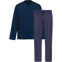 Ammann Pyjama lang 'Night & Home Cotton' donkerblauw